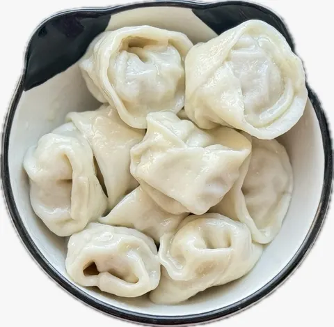 Пельмешки с куриным фаршем и сметаной